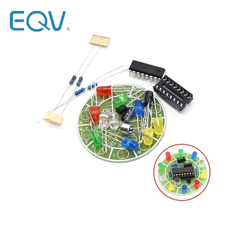 Diy Electronics Components Kit - CD4017 красочный голосовой контроль, вращающийся светодиодный