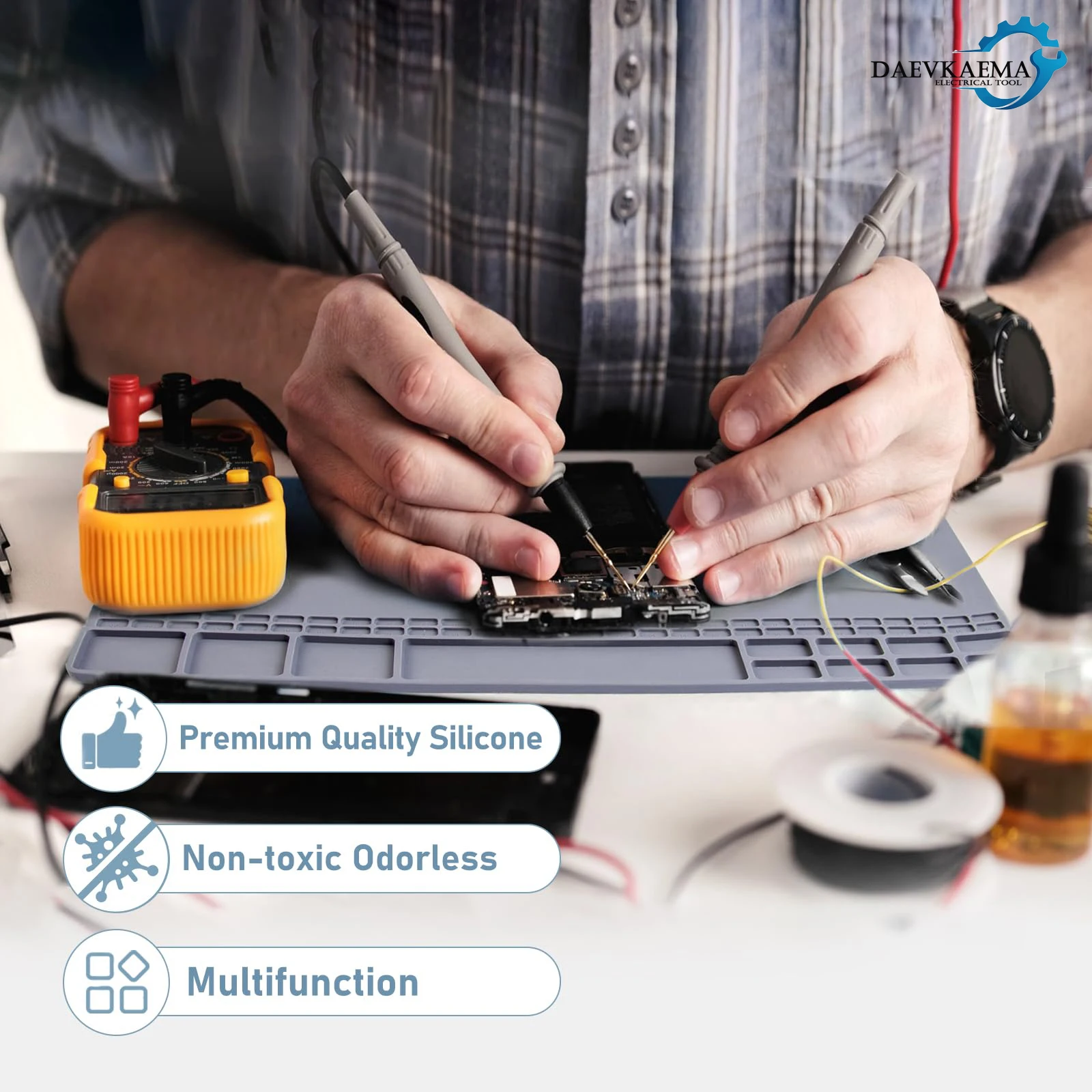 Diy Electronics Repair - Магнитная силиконовая паяльная подушка 500г. ℃