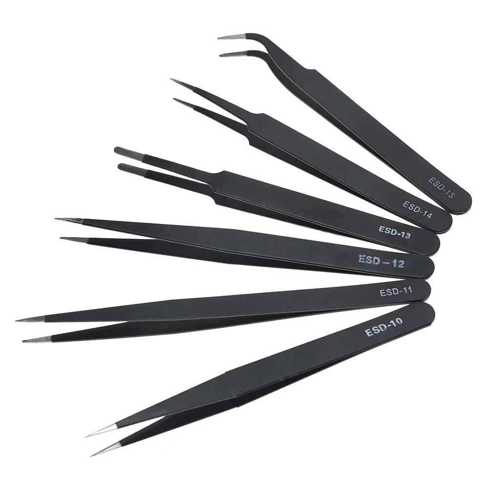 Soldering Iron Kit - Набор прецизионных пинцетов Galacok, 6 шт.,