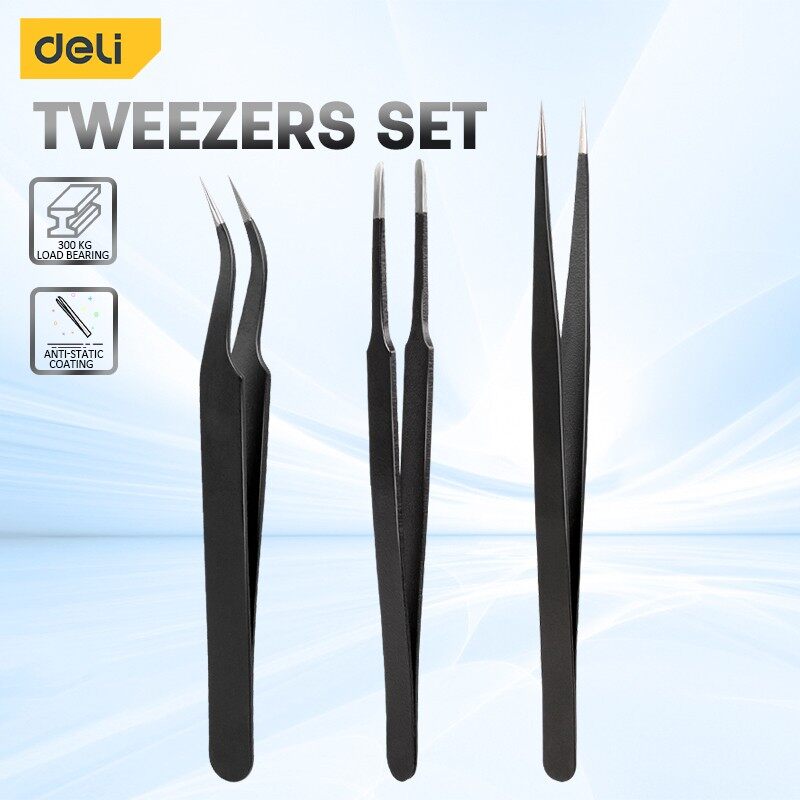 Soldering Iron Kit - Deli 3 шт. набор пинцетов из