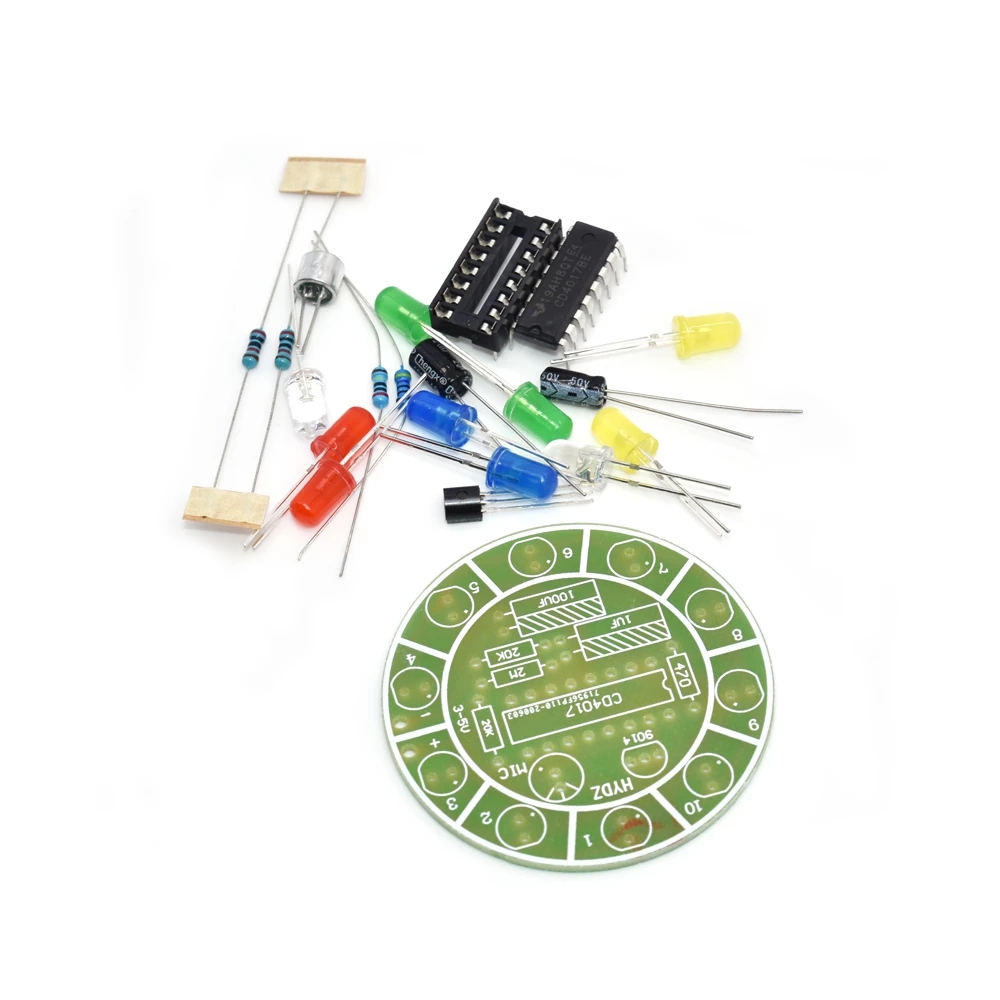 CD4017 красочный голосовой кон – обзор и цена Diy Electronics Components Kit