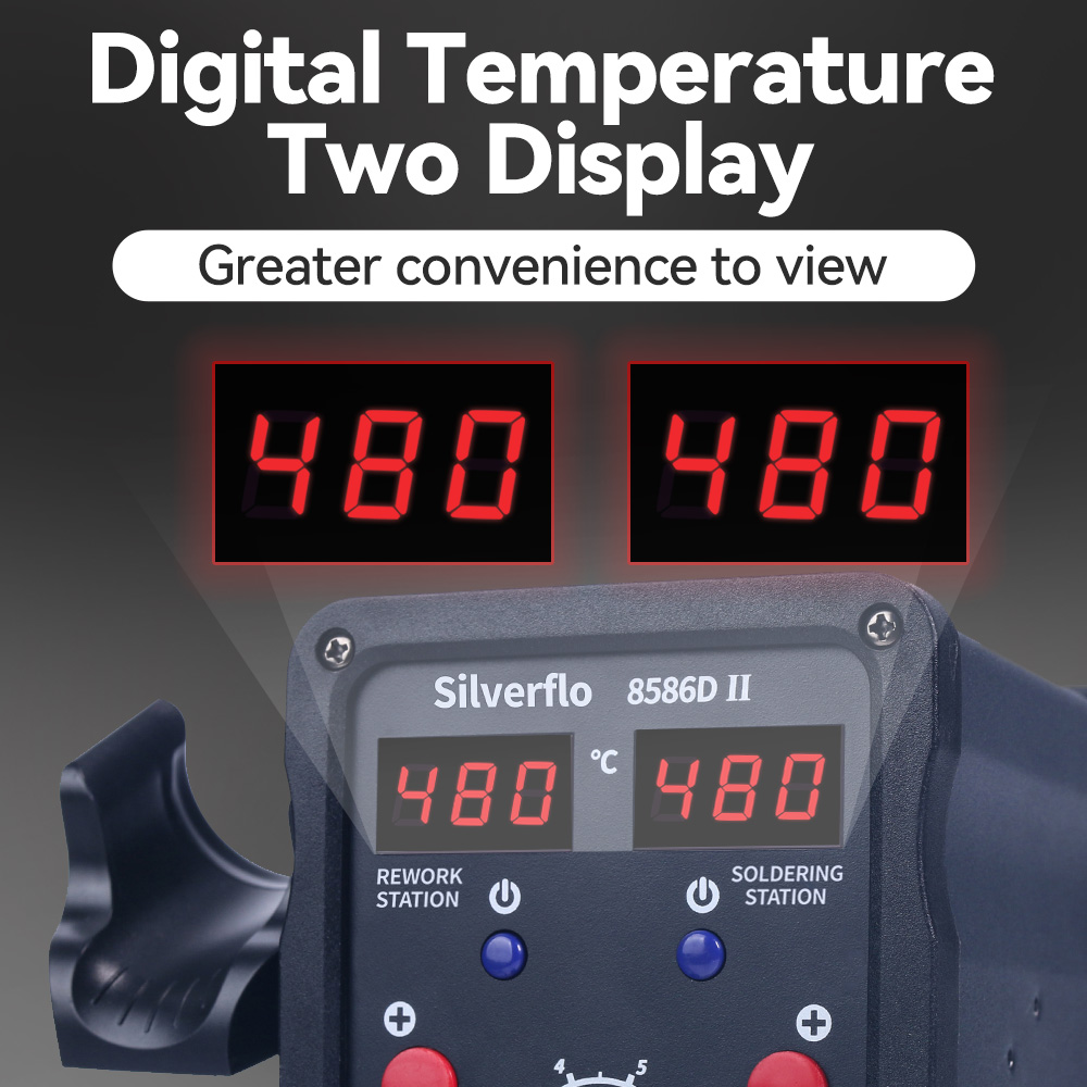 Паяльная станция Silverflo 858 – обзор и цена Hot Air Rework Station