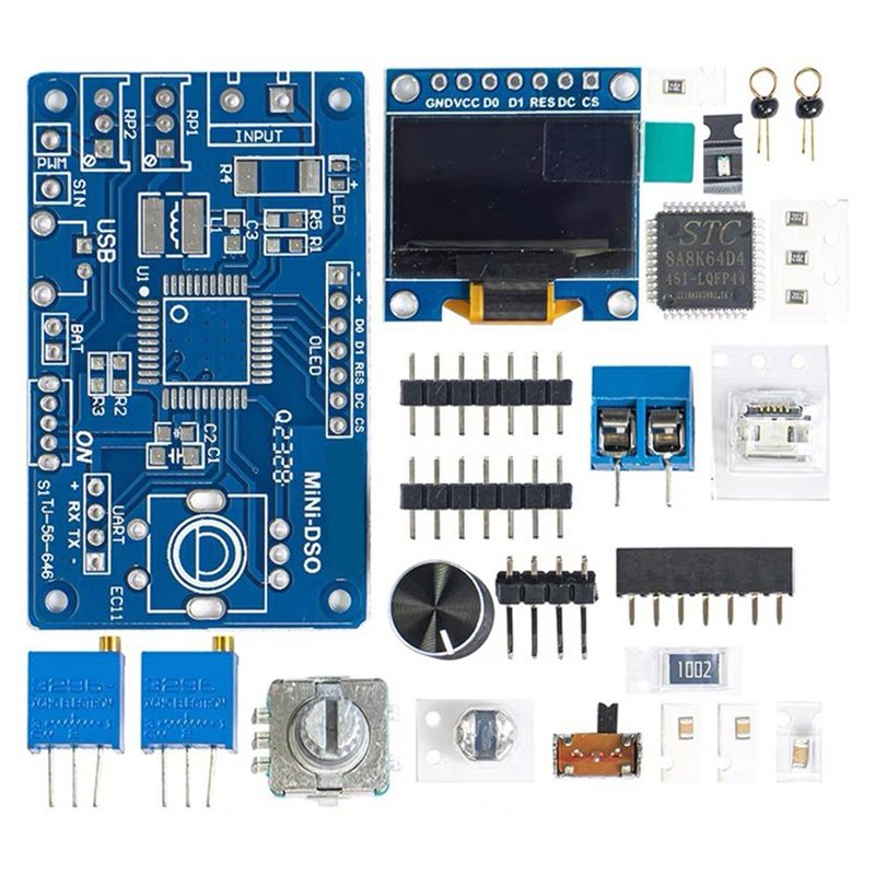 Цифровой DIY-осциллограф AT14: – обзор и цена Diy Electronics Components Kit