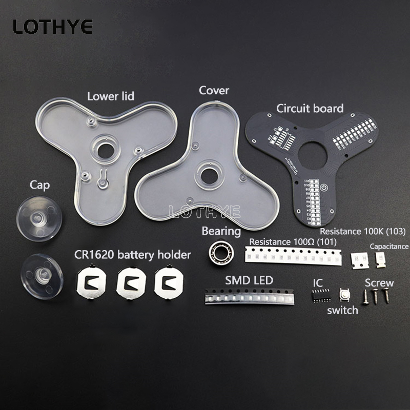 Светодиодный спиннер для произ – обзор и цена Diy Electronics Soldering Kit
