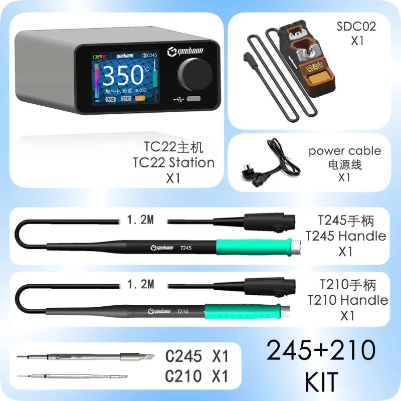 Паяльная станция GEEBOON TC22  – обзор и цена Soldering Iron Kit